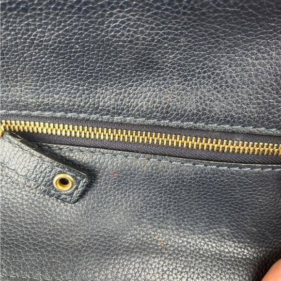 Alexander McQueen Skull Padlock Satchel Blue Leather Purse Tote Used VIEW - Picture 11 of 16